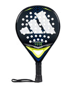 Black, blue and green junior Adidas padel tennis racket.