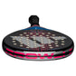 Black, pink and blue Adidas junior padel tennis racket.