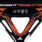 Close up of an Adidas Cross IT Team Ctrl 2026 padel racket on a white background.