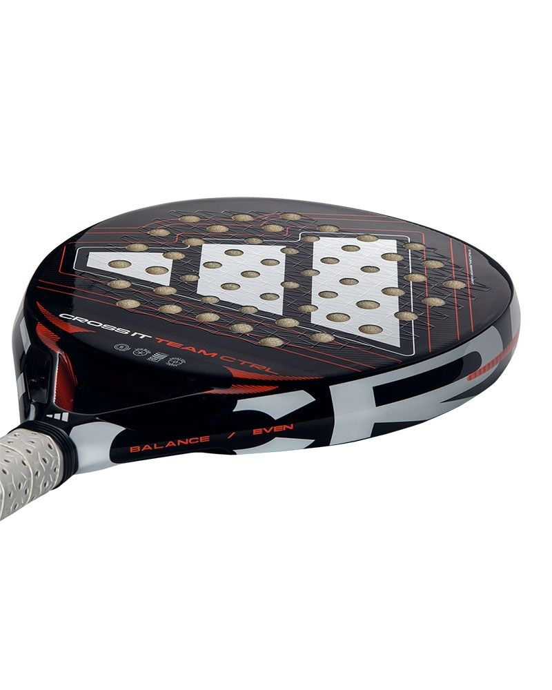 Adidas Cross IT Team Ctrl 2026 padel racket on a white background.