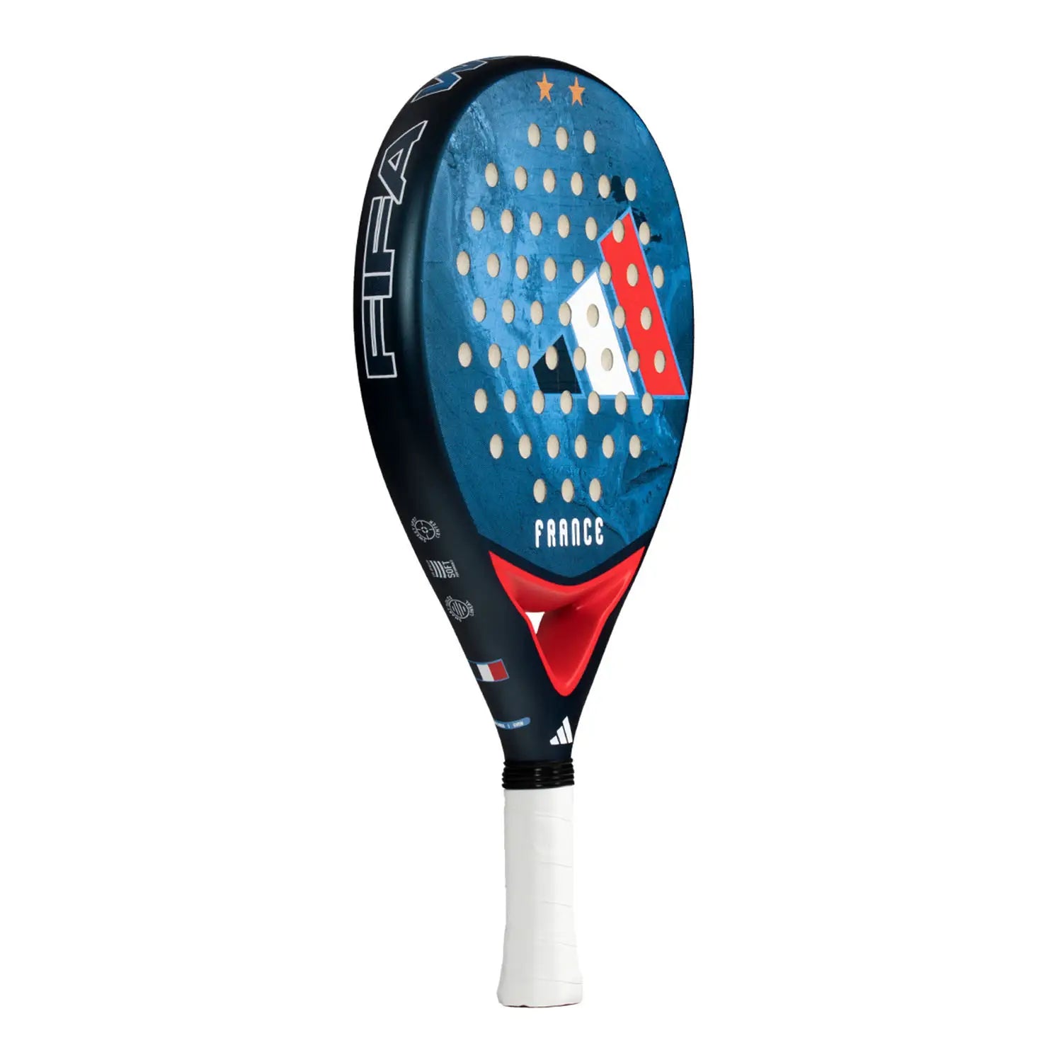A limited edition 2026 World Cup blue Adidas padel racket with red and white branding for the France national team.