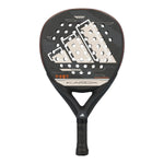 A black Adidas Kardex padel racket on a white background.