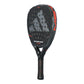 A black Adidas Metalbone 2026 padel racket with orange detailing on a white background.