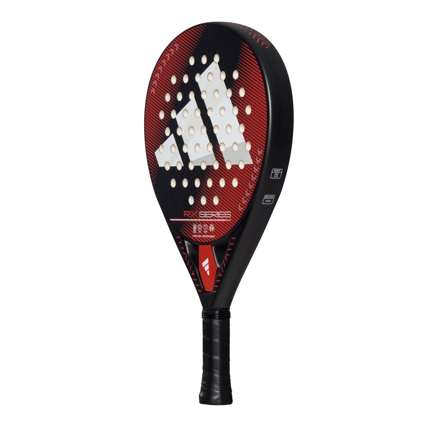 Red Paddle racket with Adidas logo on a white background