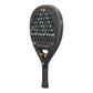 A black Adidas Velara padel racket on a white background.