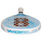 The top of a limited edition 2026 World Cup light blue Adidas padel racket with white branding for the Argentina national team.