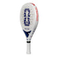 A limited edition 2026 World Cup white Adidas padel racket for the England national team, with the World Cup trophy in blue on the face.