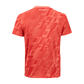 Back of a red patterned Tecnifibre sports t-shirt