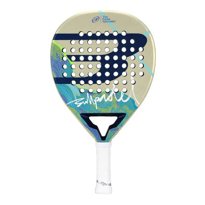 A colourful 2026 Bullpadel padel racket on a white background.