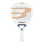 A Bullpadel Pearl 2027 padel racket with gold branding on a white background.