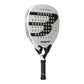 A white junior Bullpadel padel racket with black branding on a white background.
