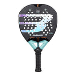 A 2027 Bullpadel XPLO padel racket with light blue branding, on a white background.