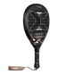 A black and copper Nox padel tennis racket on a white background.