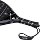 The handle of a black Nox 2026 NextGen padel racket on a white background.
