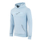 Light blue Royal Padel hoodie with brand logo on a white background
