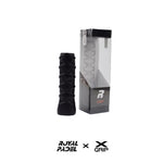 Royal Padel R Grip Black – Moisture-Absorbing Padel Racket Grip and box on white background