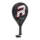 Black, white and red Royal Padel Whip padel racket on a white background.