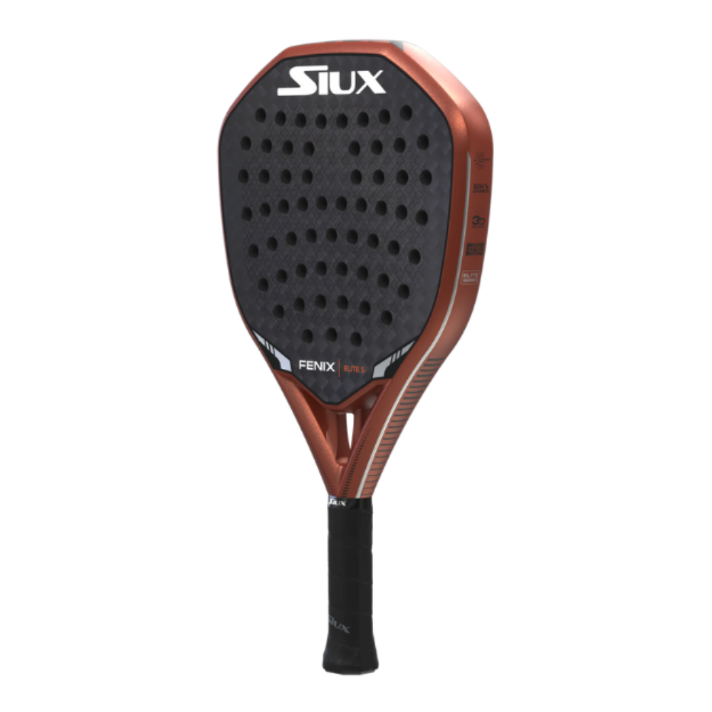 A bronze Siux Fenix Elite Padel Racket on a white background.