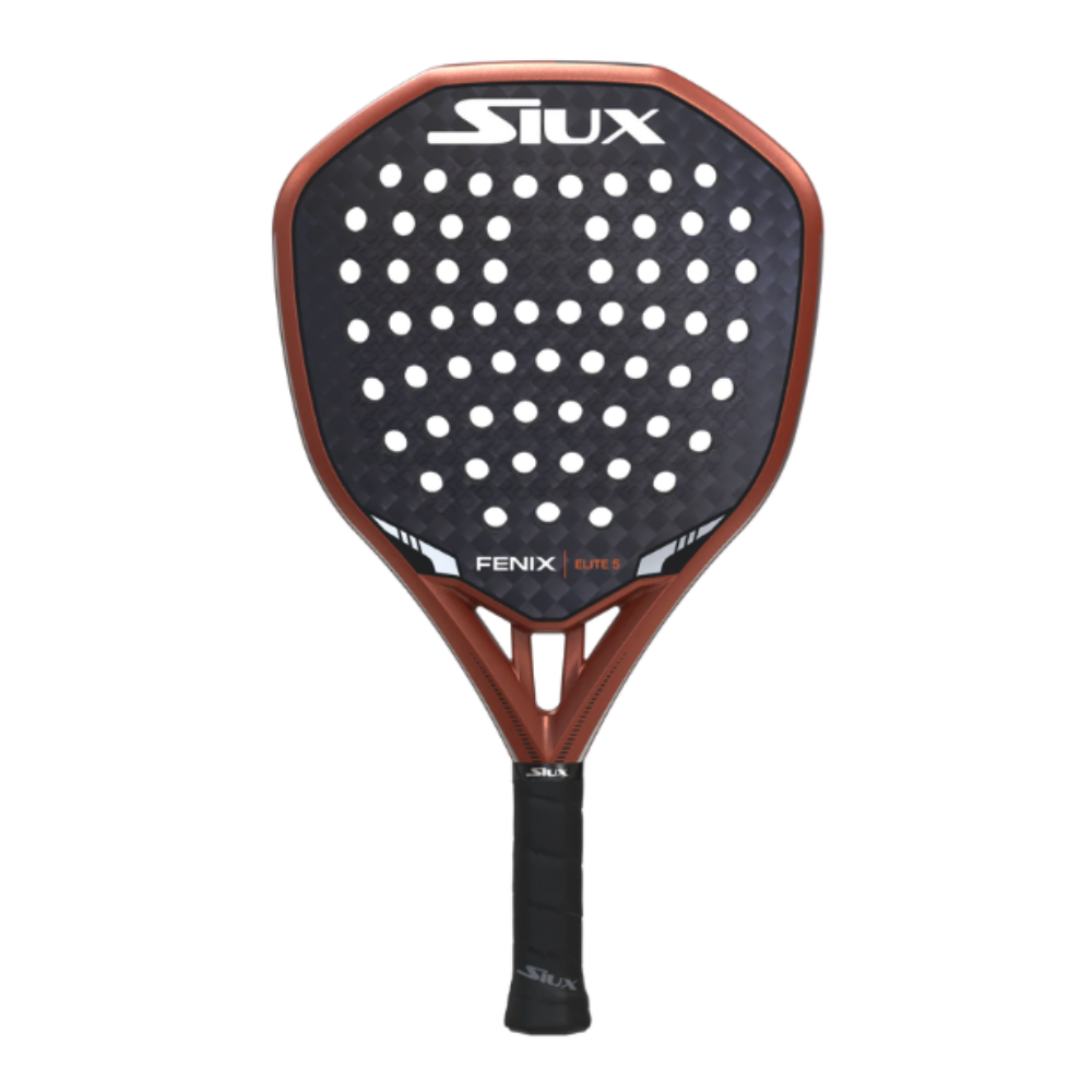A bronze Siux Fenix Elite Padel Racket on a white background.