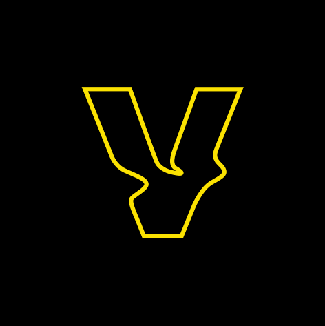Volt Padel logo yellow on black background