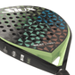 Siux Padel racket with geometric pattern on a white background