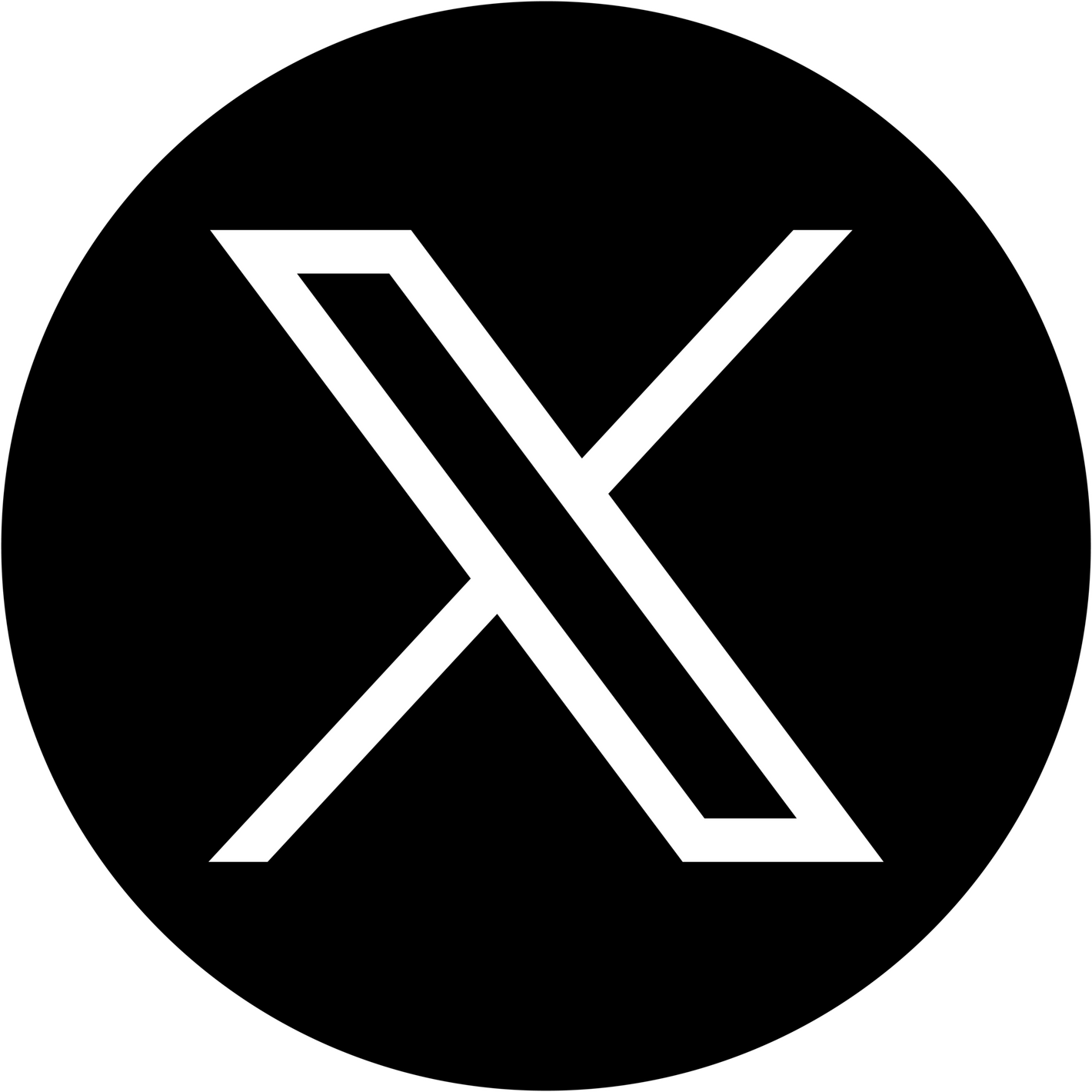 Twitter X logo on black background